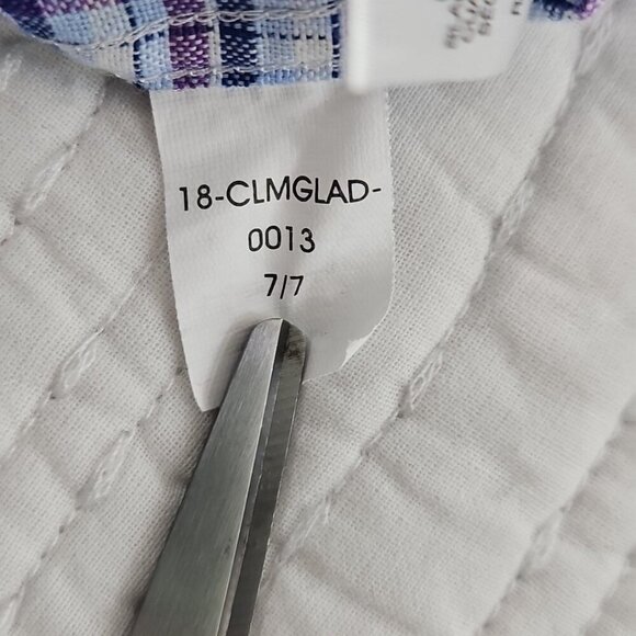 Dockers Battery Street Shirt Men XXL Blue Check Oxford Classic Fit Stretch EUC - Picture 5 of 15